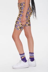 YELLOW/MULTI Los Angeles Lakers Biker Shorts, image 3