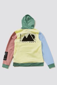 YELLOW/MULTI Colorblock Go Outside Graphic Hoodie, image 2