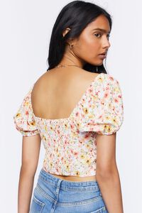 IVORY/MULTI Sweetheart Floral Print Top, image 3