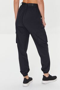 BLACK Active Release-Buckle Belted Joggers, image 4