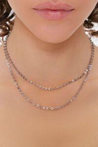 SILVER Link-Chain Layered Necklace, image 1