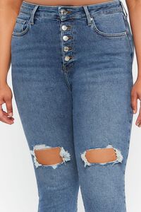MEDIUM DENIM Plus Size Distressed High-Rise Skinny Jeans, image 4