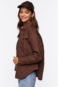 CHOCOLATE Quilted Dolphin-Hem Shacket, image 2