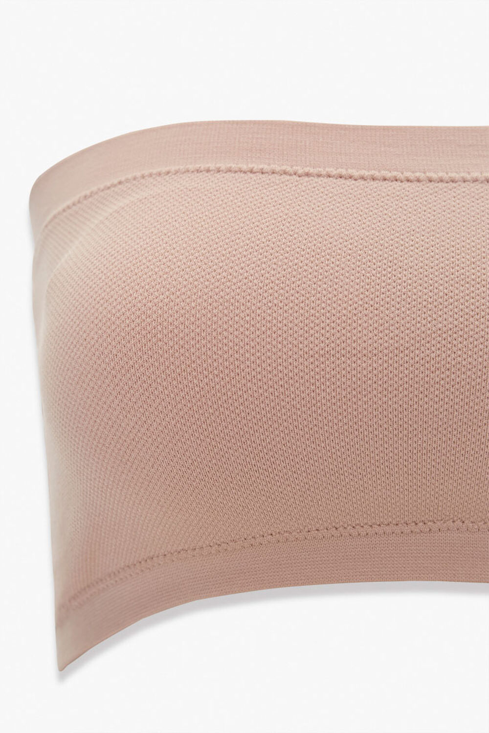 TAUPE Seamless Textured Knit Bandeau, image 3