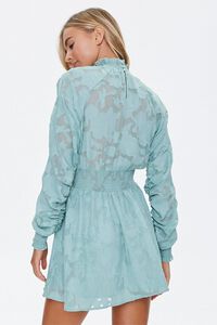 SAGE Abstract Smocked-Trim Mini Dress, image 3