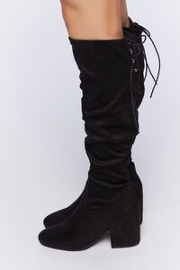 BLACK Lace-Up Over-the-Knee Boots, image 2
