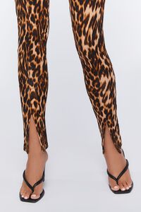 BROWN/MULTI Leopard Print Split-Hem Leggings, image 5