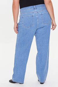 MEDIUM DENIM Plus Size Embroidered Jeans, image 4