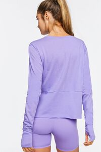 WISTERIA Active Long-Sleeve Raw-Cut Top, image 3