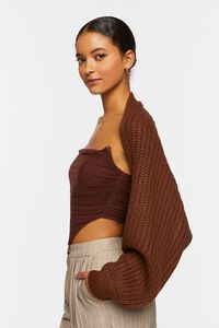 BROWN Batwing Open-Front Cardigan Sweater, image 2