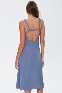 BLUE Side-Slit Cutout Cami Midi Dress, image 3