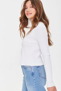 WHITE Tie-Front Sweater-Knit Top, image 2