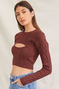 BROWN Sweater-Knit Cami & Bolero Overlay Set, image 2