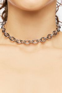 SILVER Upcycled Chain Choker Necklace, image 1
