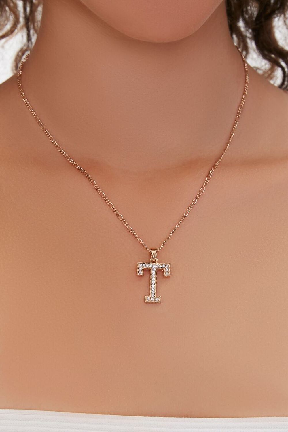 GOLD/T Initial Pendant Necklace, image 1