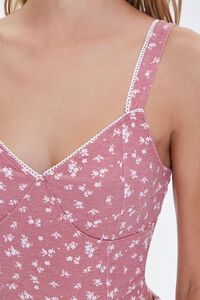 PINK/WHITE Floral Print Pajama Top, image 5