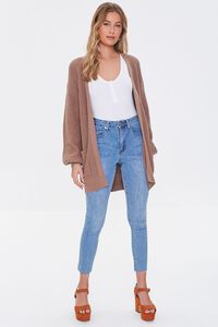 TAUPE Open-Front Cardigan Sweater, image 4