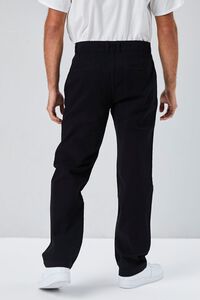 BLACK Cotton Straight-Leg Pants, image 4