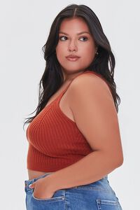 RUST Plus Size Sweater-Knit Cropped Cami, image 2