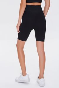 BLACK Active Seamless Lace-Up Shorts, image 4