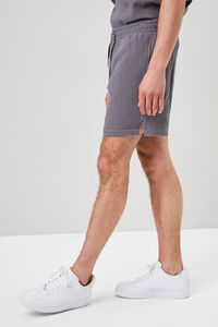 GREY Seersucker Drawstring Shorts, image 3