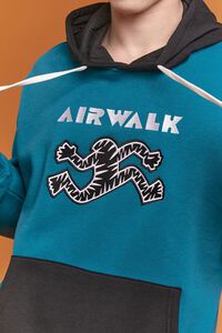 TEAL/BLACK Airwalk Embroidered Fleece Hoodie, image 6