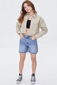 CAPPUCCINO Cropped Zip-Up Jacket, image 4