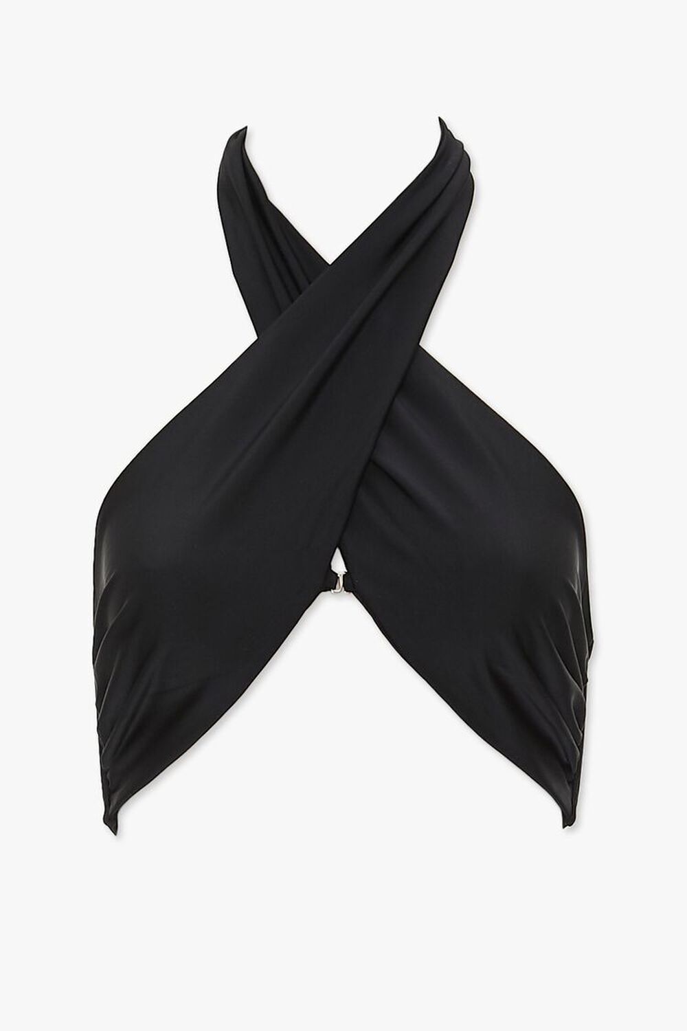 BLACK Versatile Halter Bikini Top, image 1
