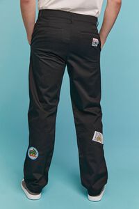 BLACK/MULTI Airwalk Patch Chino Pants, image 4