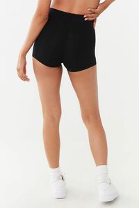 BLACK Basic Cotton-Blend Bike Shorts, image 4