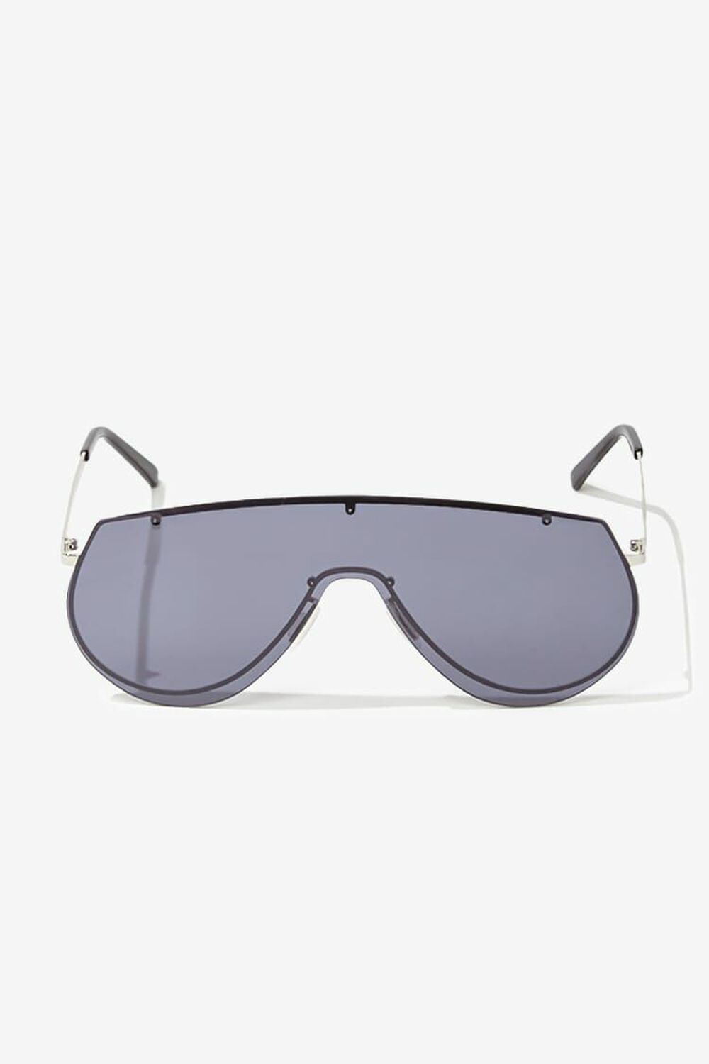SILVER/BLACK Premium Round Tinted Sunglasses, image 1
