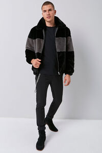 Faux Fur Colorblock Jacket, image 4