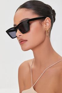 BLACK/BLACK Tinted Cat-Eye Sunglasses, image 2