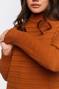 GINGER Ribbed Mock Neck Sweater Top, image 5