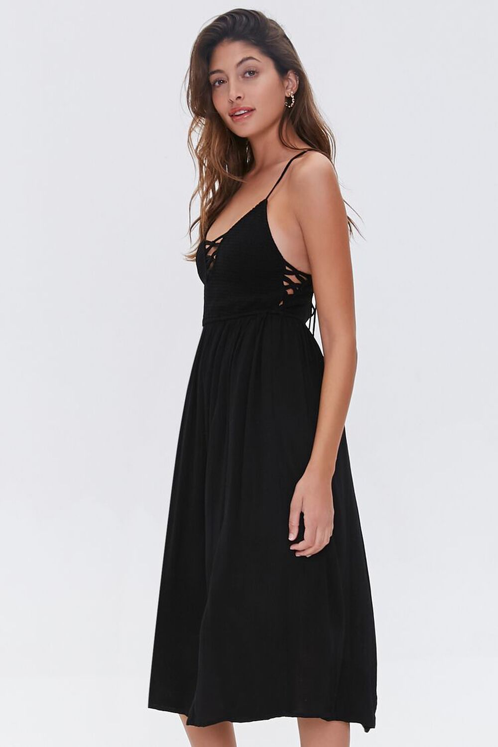 BLACK Lattice Cami Dress, image 2