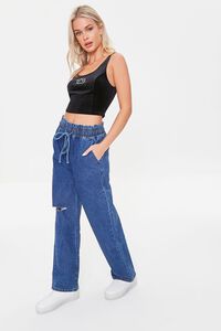 DARK DENIM Premium High-Waist 90s Fit Jeans, image 1