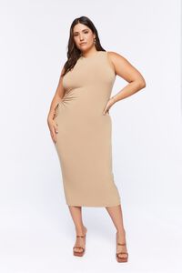 SAFARI Plus Size Cutout Midi Dress, image 4