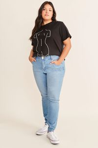 BLACK/WHITE Plus Size You Are Art Graphic Tee, image 4