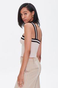 TAUPE/BLACK Sweater-Knit Halter Top, image 2