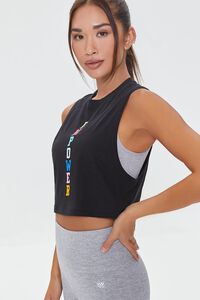 BLACK/MULTI Active Empower Graphic Muscle Tee, image 2