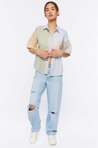 GREEN/MULTI Colorblock Striped Shirt, image 4
