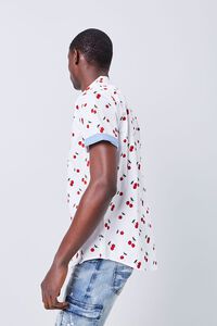 WHITE/MULTI Fitted Cherry Print Shirt, image 2