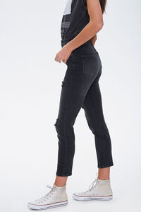 High-Rise Distressed Ankle Mom Jeans, image 3