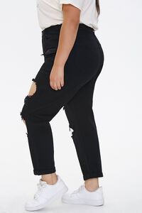 Plus Size Distressed Mom Jeans, image 3