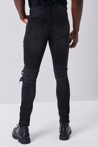 BLACK/WHITE Distressed Skinny Jeans, image 4