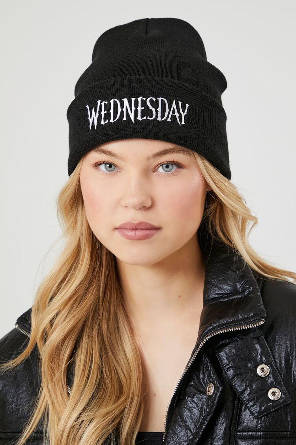 Embroidered Wednesday Beanie, image 1