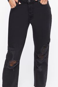 BLACK Distressed Bootcut Jeans, image 6