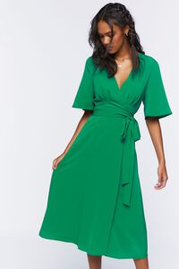 GREEN Wrap Midi Dress, image 4