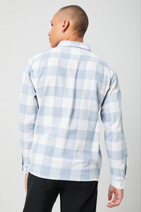 DUSTY BLUE/WHITE Plaid Flannel Shirt, image 3