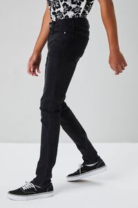 WASHED BLACK Basic Faded Skinny Jeans, image 3
